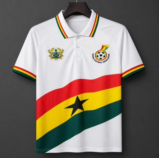 2026 Ghana National White POLO Jersey