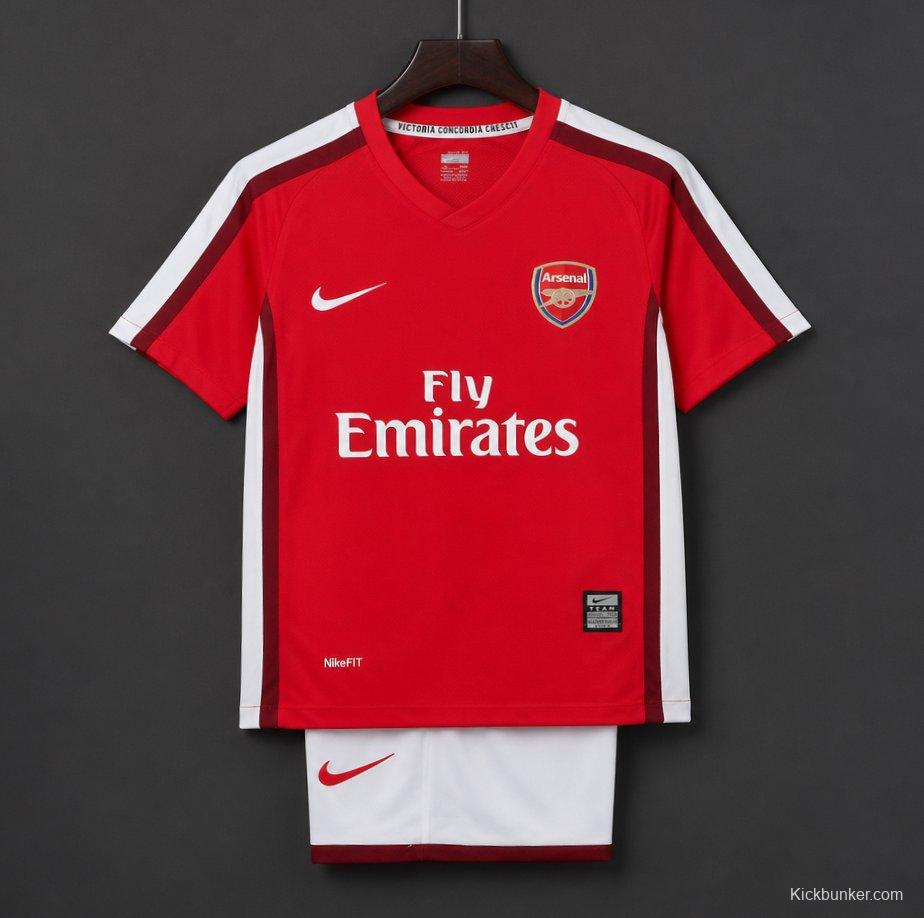 Retro 08/10 Kids  Arsenal Red Home Jersey