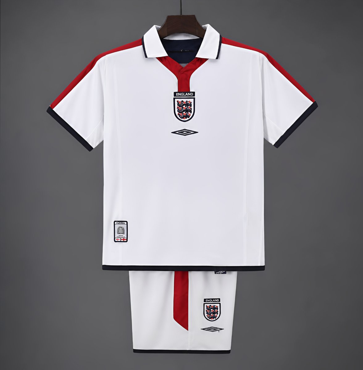 Retro 2003/04 Kids England White Home Jersey