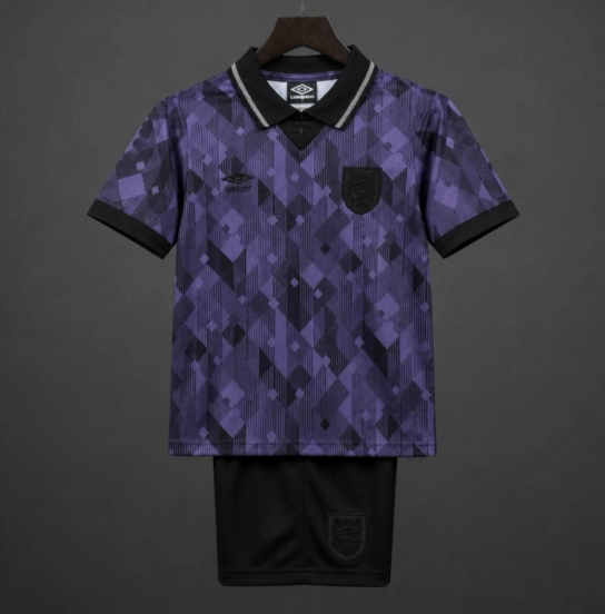 Retro Kids 1990  England Black Jersey