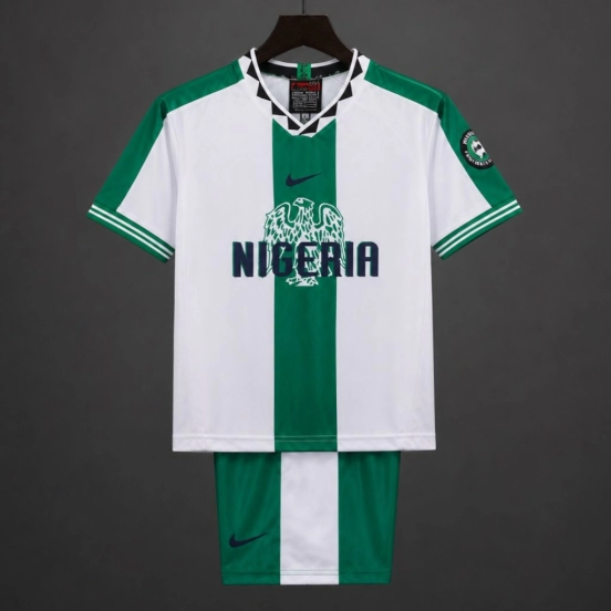 Retro Kids 1996  Nigeria Away White Jersey