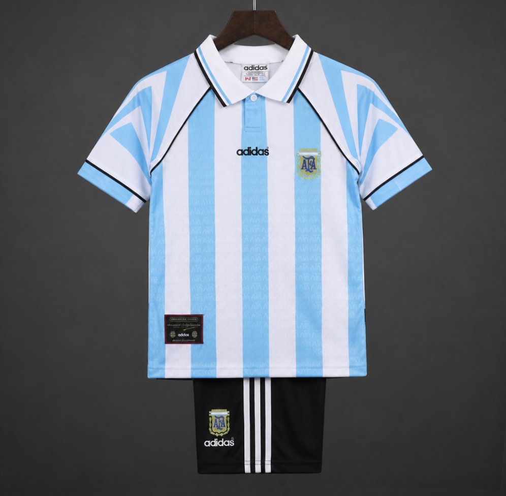 Retro Kids  96/97 Argentina Home Jacquard Jersey