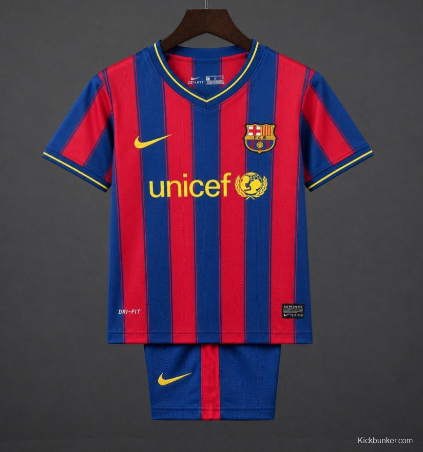 Retro Kids 09/10 FC Barcelona Home Jersey