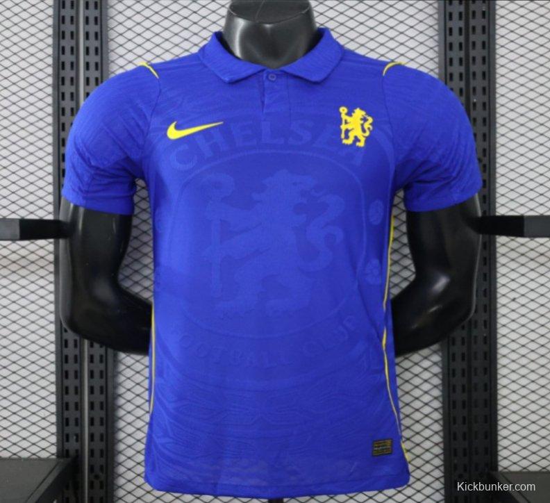 layer Version 26/27 Chelsea FC Royal Blue Polo Collar Home Jersey
