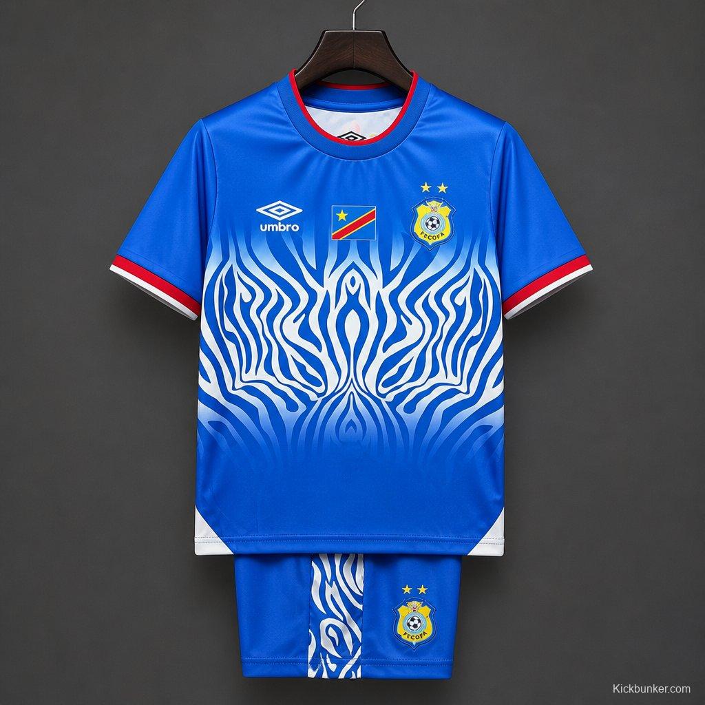 26/27 Kids Kits  DR Congo  Home  Jersey