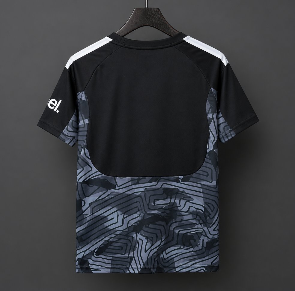 26/27 Arsenal Black with Dark Grey Geometric Contour Pattern Goalkeeper Jersey Set