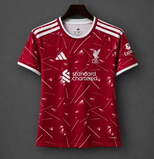 26/27 Womens Liverpool Red with Triangle Pattern Home Jersey