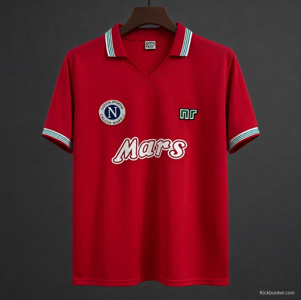 Retro 88/89 Napoli Third Red Jersey