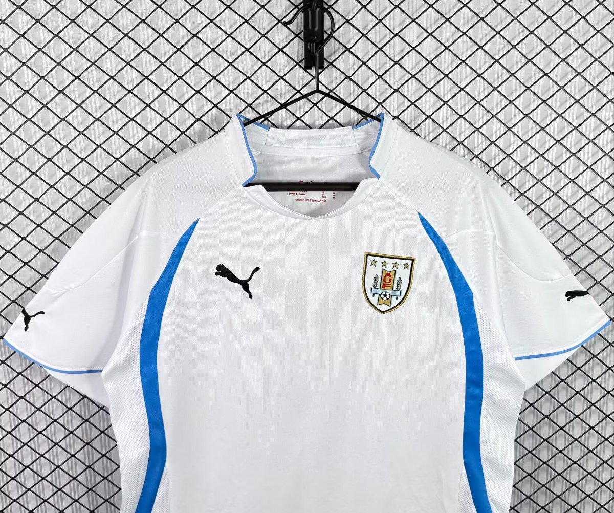 Retro 2010 Uruguay Away White Jersey