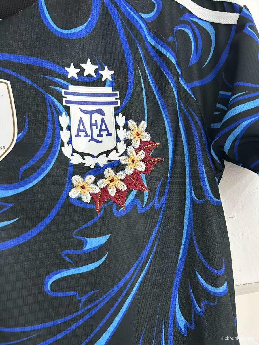 Player Version 2026 Argentina Away "Floral Edition" Off White Special Jersey